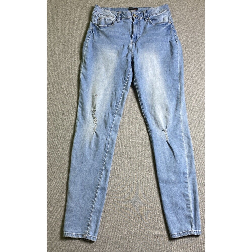 YMI JEANS skinny Washed Distressed Size 9 Stretchy